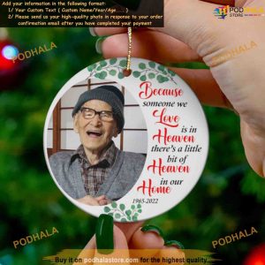 Loving Memory Christmas Photo Ornament, Personalized Family Ornaments