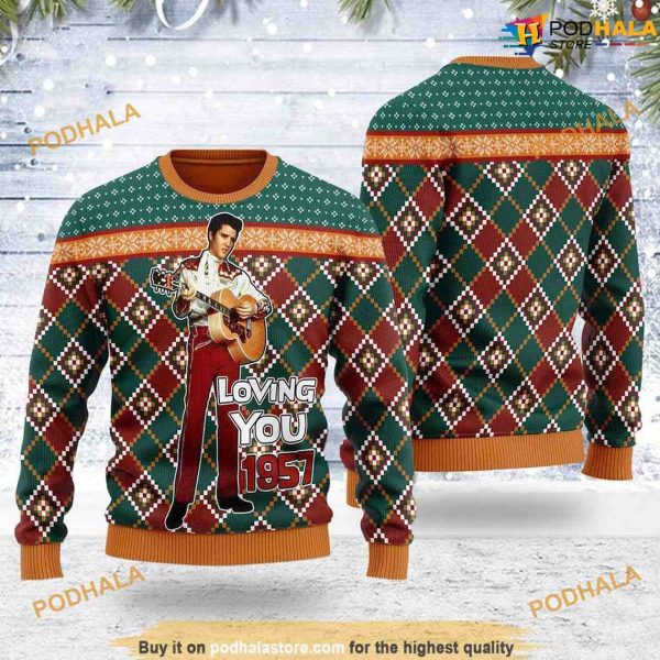 Loving You 1957 Christmas Friends Christmas Sweater