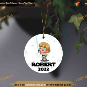 Luke Skywalker Personalized Ornament, Family Christmas Tree Ornaments