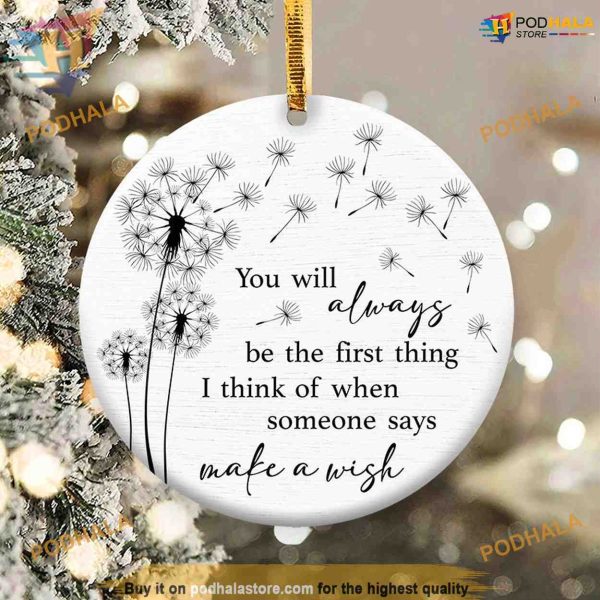 Make A Wish Memory Christmas Ornament, Family Christmas Ornaments