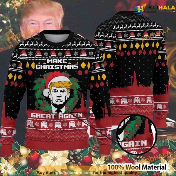 Make Christmas Great Again Trump Funniest Ugly Christmas Sweater