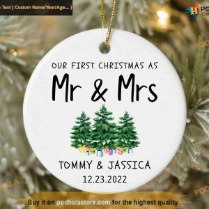 Married Couple's First Christmas Ornament, Celebratory Keepsake