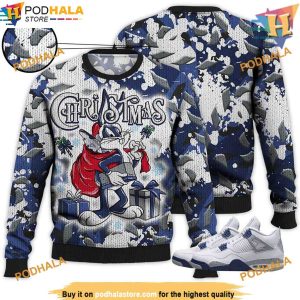 Match Jordan 4 Retro Christmas Sweater, Friends Christmas Sweater