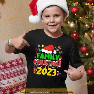 Matching Family Christmas 2023 Team Santa Elf Squad Pajamas Shirt 3