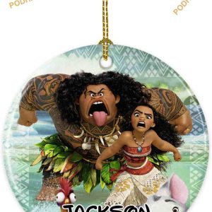 Maui Moana 2023 Kids Christmas Decor, Personalized Disney Christmas Ornaments