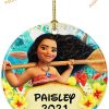 Maui Moana 2023 Kids Ornament, Personalized Christmas Disney World Christmas Ornaments