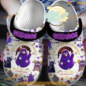 McDonald Grimace Crocs Clogs For Kids Women Men