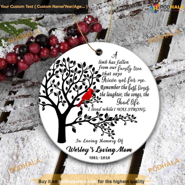 Memorial Christmas Ornament, Personalized Family Ornaments
