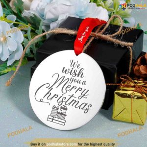 Merry Christmas Ceramic Ornament, Family Christmas Ornaments