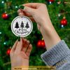 Merry Christmas Ceramic Ornament, Family Tree Decoration