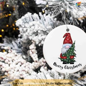 Merry Christmas Gnome Ornament, Family Tree Decoration