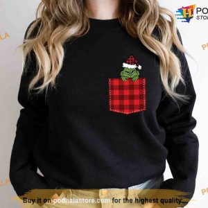 Merry Christmas Grinch in Pocket Sweatshirt, Grinch Christmas Sweatshirt, Christmas Gift
