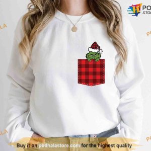 Merry Christmas Grinch in Pocket Sweatshirt, Grinch Sweatshirt Womens
