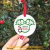 Merry Christmas Mickey Ear Ceramic Ornament, Friends Christmas Ornaments