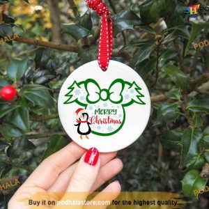 Merry Christmas Mickey Ear Ceramic Ornament, Friends Christmas Ornaments