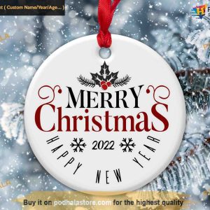Merry Christmas Ornament, Family Tree Decoration