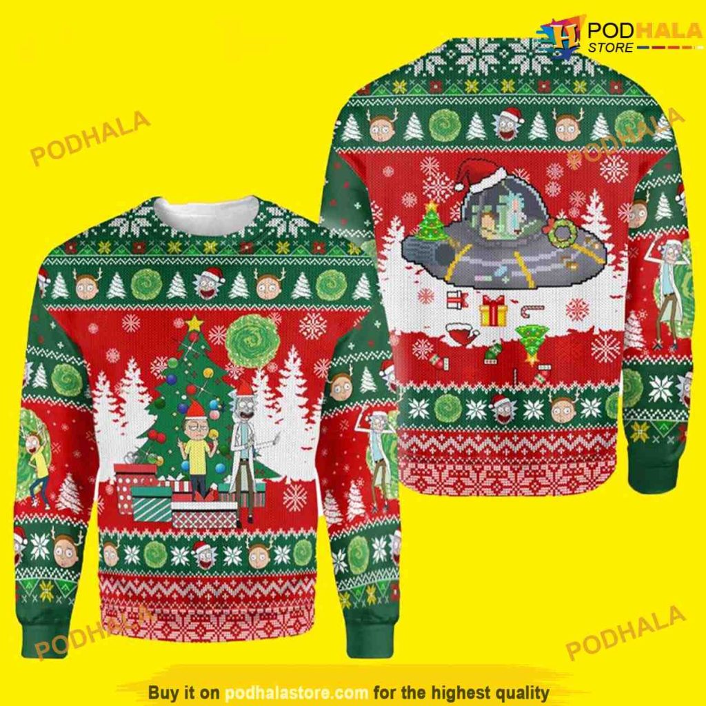 Merry Christmas Rick And Morty Funny Xmas Sweater