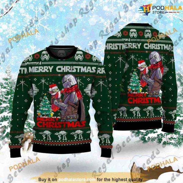Merry Christmas Star Wars 3D Funny Womens Christmas Sweater
