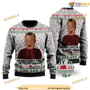 Merry Christmas Ya Filthy Animal Home Alone Christmas 3D Cute Ugly Christmas Sweater