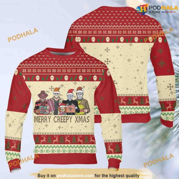 Merry Creepy Xmas Cute Ugly Christmas Sweater