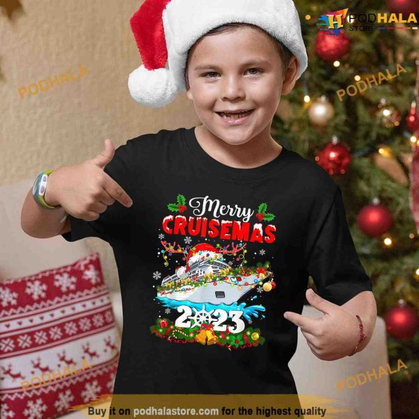 Merry Cruisemas 2023 Xmas Shirt, Family Cruise Christmas Gift