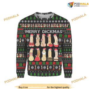 Merry Dickmas Dirty Cute Ugly Christmas Sweater