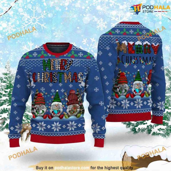 Merry Gnomes for Christmas Cute Ugly Christmas Sweater