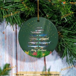 Merry Sharkmas Xmas Ornament, Family Christmas Ornaments