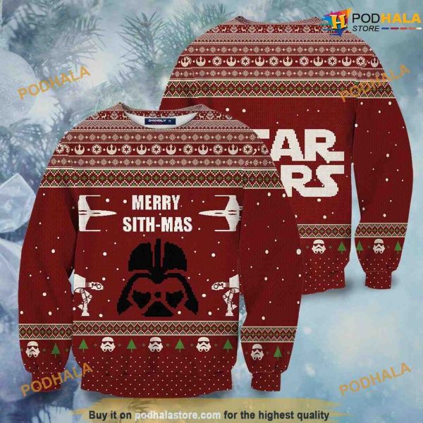 Merry Sith-Mas 3D Cute Ugly Christmas Sweater