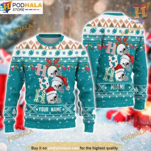 Miami Customized 3D Christmas Sweater, Family Ugly Christmas Sweater