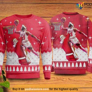 Michael Jordan Funny Santa Xmas 3D Christmas Vacation Sweater