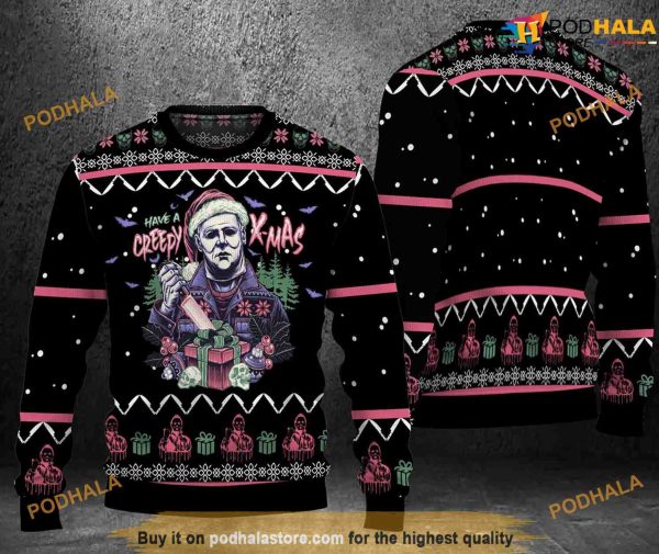 Michael Myers Have A Creepy X-Mas 3D Friends Christmas Sweater