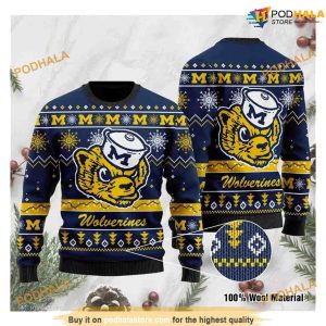 Michigan Football Michigan Football 3D Friends Christmas Sweater