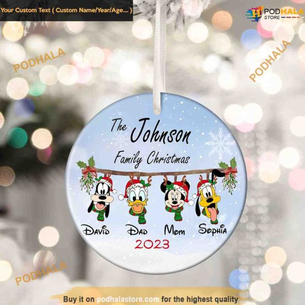 Mickey Friends Christmas Ornament, Personalized Disney Disney Xmas Decorations