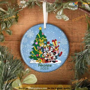 Mickey & Friends Personalized Christmas Ornament, Disney Christmas Tree Decor