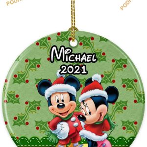 Mickey Minnie 2023 Ornament, Personalized Christmas Disney Christmas Tree Decor