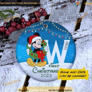 Mickey Minnie Custom Name Gift, Personalized Christmas Disney Christmas Ornaments