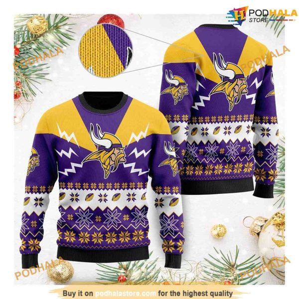 Minnesota Football NFL Ugly Christmas Sweater