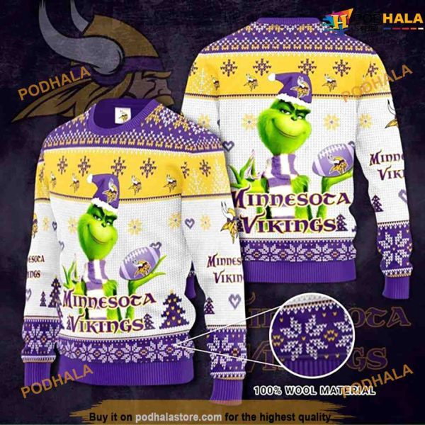 Minnesota Vikings Knit Family Ugly Christmas Sweater