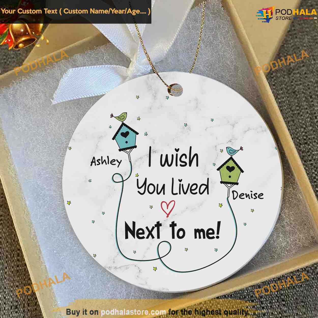 Missing You Friendship Ornament, Family Christmas Tree Decoration Missing You Friendship Ornament, Family Christmas Tree Decoration