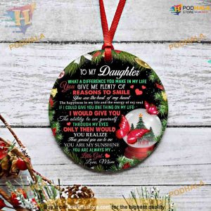 Mom-Daughter Butterfly Christmas Ornament, Family Tree Decoration