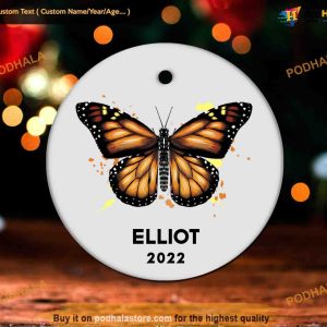 Monarch Butterfly Festive Ornament, Funny Christmas Ornaments