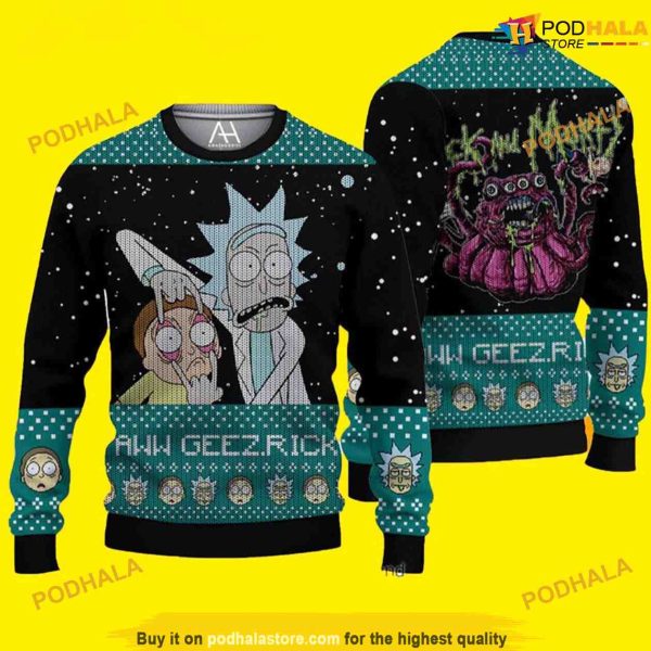 Monster Christmas Rick And Morty Naughty Xmas Sweater