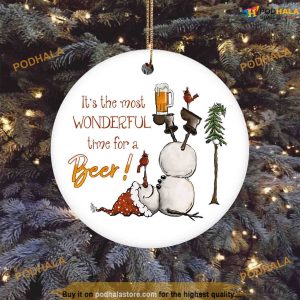 Most Wonderful Time for Beer Ornament, Funny Christmas Ornaments