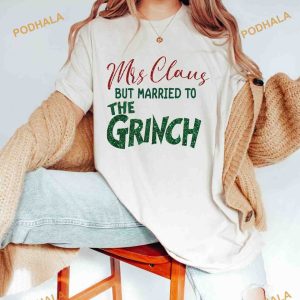 Mrs. Claus Grinch Christmas Tee, Grinch Christmas Gifts