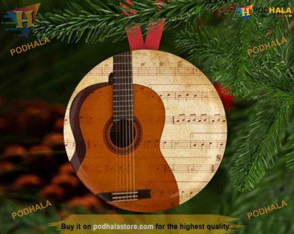 Musical Guitar Christmas Decor s76, Family Tree Decoration