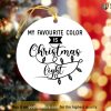 My Favorite Color Is Christmas Lights Ornament, Funny Christmas Ornaments