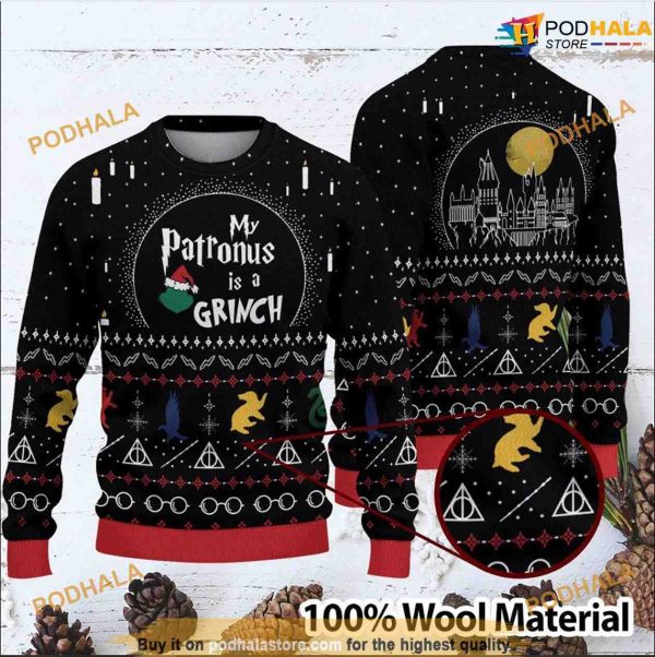 My Patronus Is A Grinch Christmas Naughty Xmas Sweater