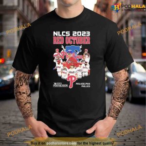 Red October NLCS 2023 Philadelphia Phillies Signatures Shirt - Danmerch