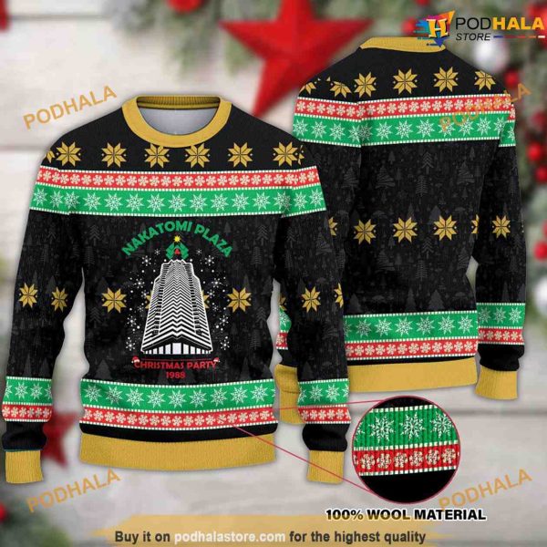 Nakatomi Plaza Die Hard Christmas Naughty Ugly Christmas Sweater